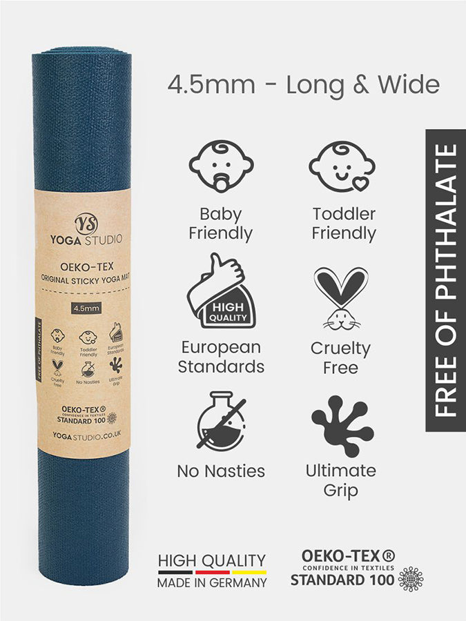 Yoga Studio Oeko-Tex Long & Wide Yoga Mat 4.5mm